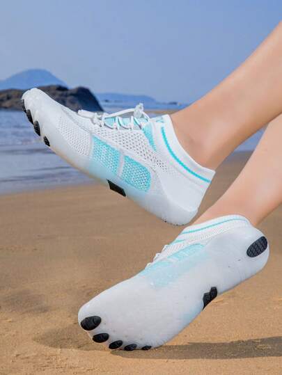 Giày thể thao ngoài trời unisex mới, chống trơn trượt, chống cát, thích hợp cho bãi biển, suối, leo núi, cắm trại, phòng tập thể dục, lưới thoáng khí, nhẹ, đa chức năng cho leo núi, bơi lội, các hoạt động trên bãi biển.