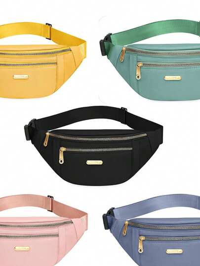 Women's Fashion Waist Bag, Casual Commuter Sports Crossbody Bag With Multiple Pockets, Portable Phone Pouch