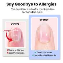 Beetles HEMA-Free Nail Tips Glue Kit, All-In-One Nail Extension Kit For Press On False Nails, DIY Salon Manicure At Home - 3Pcs 15Ml Nail Glue Protein Prep Dehydrator and Primer - View 3