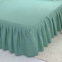 1pc Ruffled Soft Brushed Bed Skirt (Pillow Case Not Included) - Mint Green - View 3