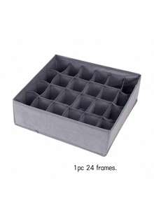 4pcs Drawer Organizer Divider Set, Foldable Wardrobe Storage Baskets And Fabric Bins For Clothes, Underwear, Bras, Ties, Accessories, Socks - Grey - View 16