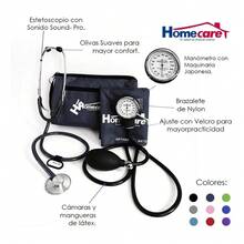Kit Baumanómetro Aneroide Estetoscopio Maletín Profesional Salud - Ver 3