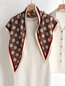 1件多功能法式复古腰果花围巾/披肩，适合日常、办公和度假场合 - 腰果花 - 查看 7