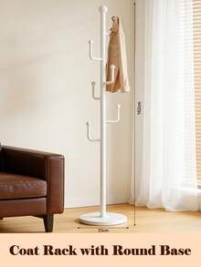 Perchero con cesta de almacenaje, perchero independiente, perchero para sombreros, bufandas, bolsos y ropa, perchero moderno para entrada, perchero móvil para dormitorio, sala de estar, oficina, pasillo, fácil acceso, decoración de pasillo, negro, blanco y dorado. - Blanco - Ver 12