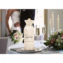 Wedding Gift Wine Bags Burlap Wine Bottle Cover Bag For Engagement Bridal Shower Bridesmaid Bachelorette Party Favor 1 Pc Wine Bag A32 - Beis - Ver 6