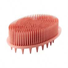 2pcs Silicone Body Cleaning Brush Set, Double-Sided Loofah Shower Brush And Scalp Massager Shampoo Brush, Suitable For Sensitive Skin Of Children, Women And Men (Black And Pink) - Multicolor - View 15