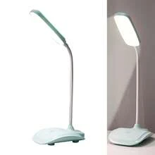 LED Desk Lamp Touch Control Three Level Color Temperature Stepless Dimming USB Charging Table Lamp Cyan - Lámpara de escritorio LED - Ver 2
