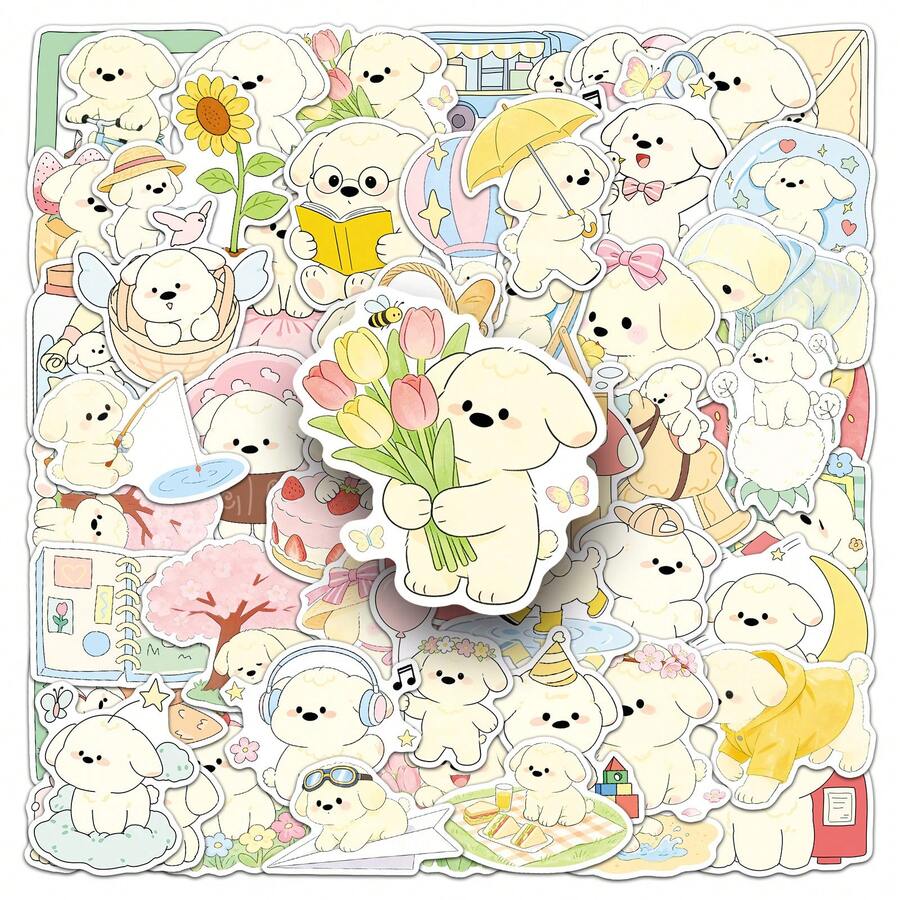 60 piezas de pegatinas de garabatos para cuadernos, equipaje, pegatinas de dibujos animados - Multicolor - Ver 1