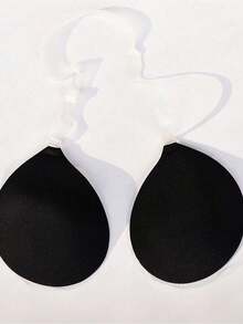 1 Pair Women Invisible Adhesive Push Up Bra, Strapless With Clear Straps, Reusable Silicone Sticky Bra Perfect For Backless Dresses & Wedding Wear - Multicolor - View 15