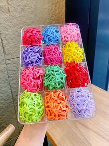 30/60/90pcs/Set Colorful Star Hair Accessories For Girls, Simple & Cute, Shiny Surface. Includes BB Clips, Side Clips, Hair Clips, Bangs Clips And Loose Hair Clips, Suitable For Girls' Daily Use. - Multicolor - View 6
