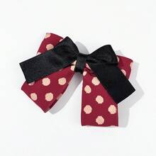3-teiliges Set, koreanischer Haarclip mit Schleife und Polka-Dots für Damen, modischer Retro-Stil, elegantes französisches Haaraccessoire. - Verschiedenfarbig - Übersicht 6