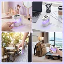 Portable USB Rechargeable Nail Dryer Lamp - Fast Curing Light For Gel Polish & Nail Art, Home DIY Manicure Kit - White - View 7