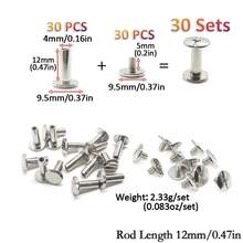 SinHo Screw Metal Phillip-Head Binding Screws Post Nail Rivet Stud Screw Rivets For DIY Leather Belt Bag Craft Bookbinding - Silver - View 9