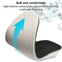 Height Increase Insoles Men Women Shoes Insole EVA Foam Heel Lifting 2/3/4/5CM Taller Cushion Heighten Shoe Pad, Accessories Sneakers, Snow Boots, Casual Shoes,White Shoes - 黑色 - 查看 3