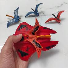 Lanzador de dinosaurio, juguete para niños de 3+ años - Lanzador manual de dinosaurio volador, diversión al aire libre y regalo perfecto para cumpleaños/Navidad - Rojo - Ver 4
