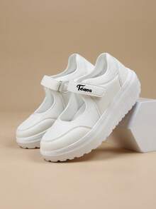 Women's Mary Jane Platform Walking Shoes With Adjustable Strap - White - View 2