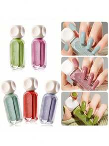 KUDAN 10ml Water-Based Nail Polish, Quick Drying, Peelable, Long-Lasting, Odorless, Multiple Colors Available - Coffee Brown - View 7