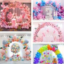 Balloon Arch Stand Kit, 10FT Wide & 7.5FT High Adjustable Balloon Arch Frame, Ideal For Party Decorations, Not Include Balloons. - 查看 6