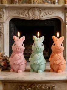 3D复活节兔子胡萝卜硅胶模具 DIY蜡烛制作树脂模具 适用于大豆蜡肥皂环氧树脂工艺品 - A-白色 - 查看 5