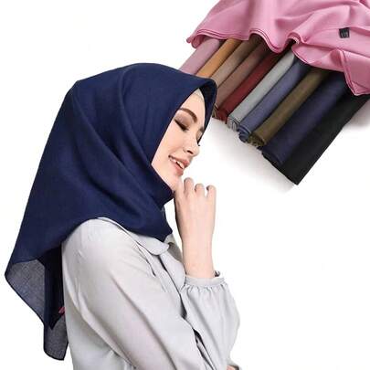 High Quality Thickened Headscarf, Square Scarf, Solid Color Shawl, Wrap, Scarf