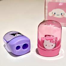Sanrio Double Hole Pencil Sharpener, Shaped Pencil Sharpener With Large & Small Holes, Dual-Use Pencil Sharpener Stationery - Pencil Sharpener - View 2