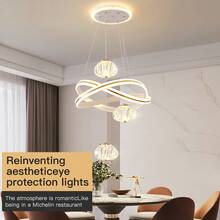 Modern Acrylic Ceiling Light Fixture, Suitable For Bedroom, Living Room, Dining Room And Other Environments - White - View 1