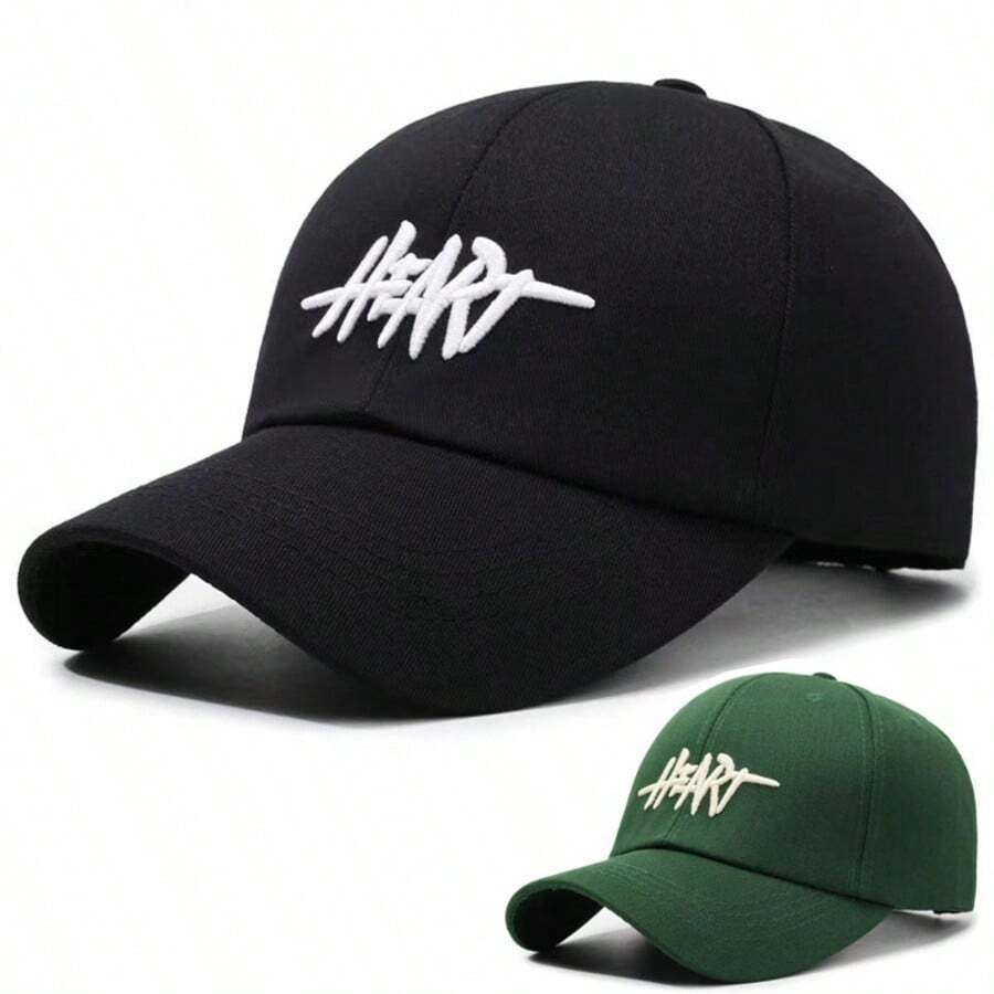 1pc Unisex Fashionable Minimalist Baseball Cap, New Casual Versatile Sun Protection Snapback Hat With Embroidered Letter, Deep Crown, Korean Style - Multicolor - View 1