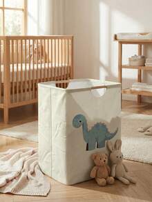 Giỏ đựng đồ giặt gấp gọn dung tích lớn, họa tiết động vật, tay cầm bằng gỗ, đa năng dùng cho phòng tắm, phòng trẻ em, đựng quần áo bẩn, đồ chơi và các vật dụng khác. - Nhiều màu - Xem 13