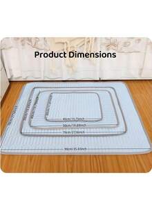 1片浅蓝色宠物降温垫，狗床透气软垫，猫砂垫，四季皆宜 - 淺藍色 - 查看 3