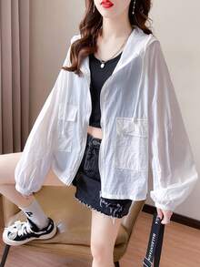 Women Lightweight Jackets - 白色 - 查看 2