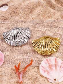 1 chiếc ghim cài áo hình vỏ sò ngọc trai bằng kim loại, ghim cài áo chủ đề đại dương mùa hè thanh lịch và sáng tạo, phụ kiện trang trí eo cho váy, áo khoác, bộ vest. - Nhiều màu - Xem 5