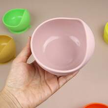 1pc Silicone Baby Bowl With Suction Cup, Anti-Spill, Easy To Clean, Toddler Self-Feeding Dinnerware - Multicolor - View 6