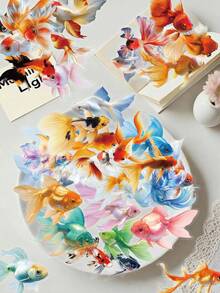 50pcs Goldfish Cartoon Creative Stickers DIY Guitar Luggage Refrigerator Water Cup Planner Supplies Decorative Laptop Personalization Stickers - Multicolor - View 3