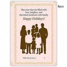 Customized Greeting Cards, Customized Family Cards, Customized Message Cards, Customized Gift Cards, Customized Postcards, Customized Message Cards, Suitable For Gatherings, Parties, Restaurants, Holidays - Family Greeting Card 10x14cm - View 24