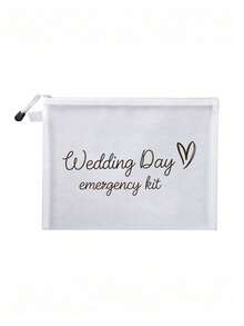 新娘婚礼应急化妆包 - 个性化涤纶化妆包，轻便拉链收纳包，可机洗，不易褪色，可折叠 - 时尚洗漱包，旅行必备化妆包：女孩旅行求生包，男女通用拉链包，化妆品，化妆和旅行必备轻便接待包，母亲节礼物，婚礼奖品 - 彩色 - 查看 14