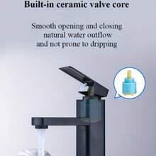 Wash Basin Hot And Cold Water Heightened Faucet Single Hole Basin Faucet Bathroom Toilet Above Counter Basin Wash Basin Black - Multicolor - View 4