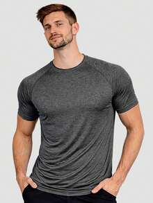 Men Outdoor Tees & Tanks - Dark Grey - View 1