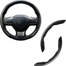 Bộ 1/3 ốp vô lăng bằng sợi carbon dạng kẹp, ống bảo vệ vô lăng chia đoạn, phù hợp với vô lăng tròn và hình chữ D. - Nhiều màu - Xem 13
