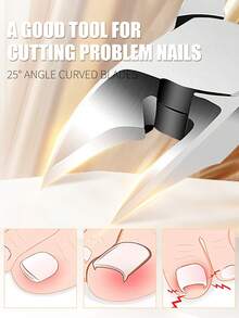 1pc Nail Clipper, Ingrown Toenail Correction Pliers, Dead Skin Trimmer, Nail Clipper, Paronychia Trimming Tool, Foot And Hand Care Manicure Pedicure Tool - Multicolor - View 3