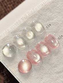 HEFENNA Aurora猫眼凝胶指甲油，金色玻璃珠美甲套装（1件/4件） - 彩色 - 查看 2