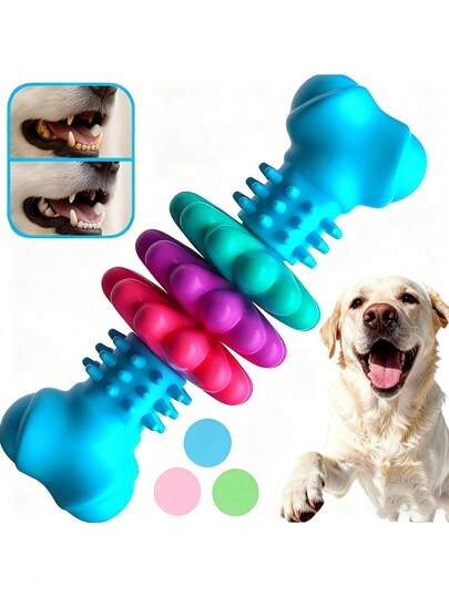 1pc Bone Shaped Dog Toy, TPR Material Simulated Bone Multi-Layer Chew Toy Set; Pet Dog Chew Toy, Simulated Bone Funny Chew Toy, Washable; TPR Durable Chew Toy, Saw-Tooth Ball Chew Toy For Walking Dogs; Pet Dog Chew Toy, Simulated Bone Funny Chew Toy, Washable; TPR Durable Chew Toy, Saw-Tooth Ball Chew Toy For Walking Dogs.