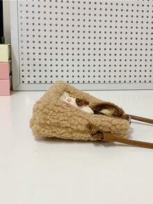 Plush Rabbit Mini Handbag, Cute Faux Fur Crossbody Bag, Versatile Small Purse For Girls - Multicolor - View 4