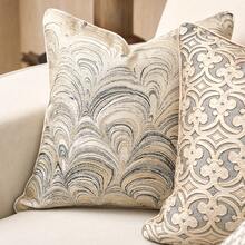 1pc/2pcs Geometric Pattern Throw Pillow Cover, Modern Minimalist Luxury Polyester Jacquard Weave Soft Cushion Cover, Suitable For Hotel, Villa, Study, Living Room, Birthday Party Decoration - Black Rice - View 8
