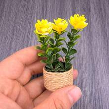 22 estilos de plantas en maceta decorativas en miniatura para casa de muñecas, plantas verdes realistas a escala 1:12 1:6 para casa de muñecas, suculentas, camas de flores, jarrones, accesorios decorativos para cocina, dormitorio, sala de estar, baño y jardín de la casa de muñecas - Multicolor - Ver 27