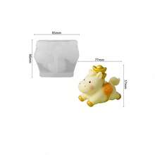 Shaped Candle Silicone Mold, Cartoon New Year Creative Ice Cube Mold - White - View 3