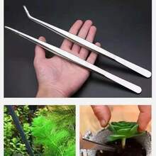 48cm Extra Long Stainless Steel Aquarium Tweezers With Teeth, Aquatic Plant Tweezers Tool - View 3