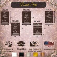 定制镜面贴纸婚礼座位表贴纸 - 婚礼装饰DIY贴纸 - 镜面座位表贴纸婚礼欢迎镜面贴纸 - 定制镜面字母贴纸 - 新婚快乐 - 婚礼装饰/现代婚礼欢迎牌/个性化新人姓名和日期 - 彩色 - 查看 5