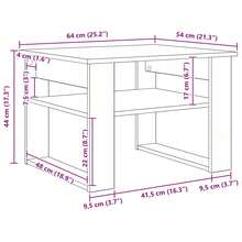 CROISSANCE Tavolino da salotto Grigio cemento 64 x 54 x 44 cm - Grigio - Visualizzare 11