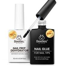 Beetles Gel Nail Glue, 9 In 1 UV Nail Glue For Acrylic Nail Tips, Super Strong Brush On Formula, Base Coat Gel, Ideal Gift For Women, UV LED Light Required - 2Pcs 10ML Nail Glue Nail Dehydrator (Hema-Free) - 查看 8