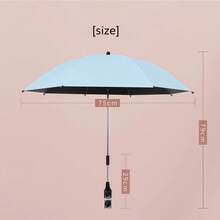 1pc Universal Baby Stroller Sunshade Umbrella, Toddler Tricycle Pushchair Sun/Rain Cover, Baby Strolling Essential - Multicolor - View 8